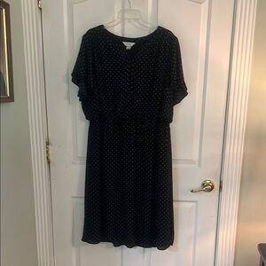 CJ Banks Black Flutter Sleeve Midi Sundress